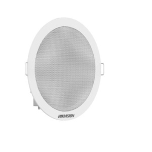 Difuzor Hikvision DS‑QAE0206G1‑V 6W cu putere nominala 6 W, sensibilitate 91 dB, SPL maxim 98 dB, raspuns in frecventa 90 Hz‑20 kHz, design alb pentru sisteme audio PA analogice