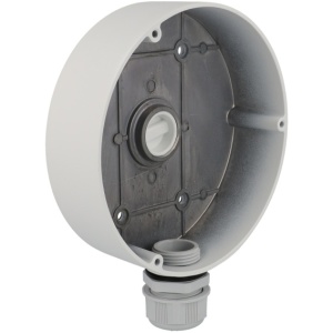 Doza conexiuni camera Hikvision DS-1280ZJ-DM45, fabricata din aliaj de aluminiu, management cabluri, culoare alb (Hikvision White), montaj pe perete sau tavan, rezistenta la exterior - Img 3