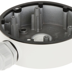 Doza de conexiuni pentru camere de supraveghere HikVision DS-1280ZJ-DM46, material aliaj de aluminiu, culoare alb, montaj pe perete sau tavan, design rezistent la intemperii, gestionare cabluri inclusa - Img 3