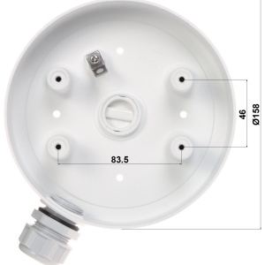 Doza montaj camera PTZ HikVision DS-1280ZJ-SD11 pentru modele de 4 inch, material aliaj aluminiu, culoare alb HikVision, design rezistent la intemperii, organizare cabluri, montaj pe perete sau tavan, robusta - Img 4