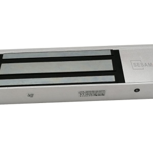 Electromagnet forta 500kg SM-500 fail-safe montaj aplicat, indicator LED stare, pentru usi lemn/sticla/metal, operare silentioasa, alimentare 12V DC, curent 450mA, dimensiuni 265x40x73mm, greutate aprox 4.4kg