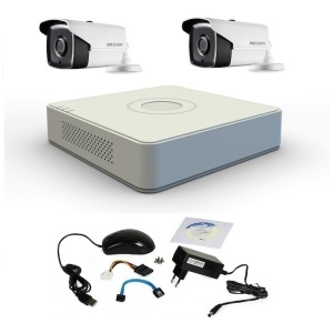 Kit de supraveghere Hikvision Turbo HD 720P cu 2 camere IR 40 m