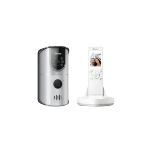 Kit sonerie wireless Dnake DK230 (DC200 + DM30), camera 0.3MP, Night Vision 6 LED-uri, monitor portabil 2.4 inch, distanta transmisie 400m, frecventa 2.4GHz, alarma sabotaj
