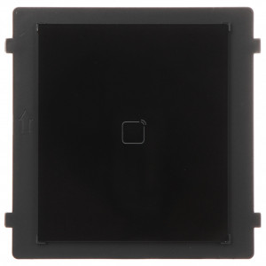 Modul cititor carduri EM HikVision DS-KD-E pentru post exterior modular, frecventa 125kHz, protectie IP65, iluminare fundal, configurare facila, compatibil cu sistemele de videointerfonie seria DS-KD8