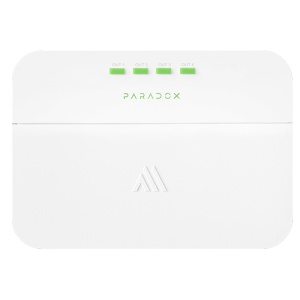 Modul extensie hibrid PGM4M cu 4 iesiri programabile, 24V/1A, control manual, senzor temperatura integrat, alimentare 12V, baterie Li-Ion 5000mAh optionala, conectivitate wireless 868 MHz, compatibil Paradox M
