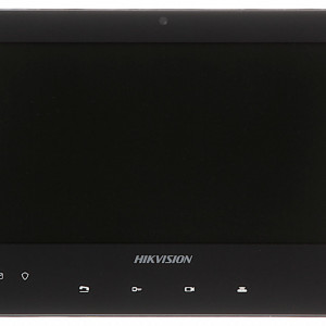 Monitor videointerfon interior HikVision DS-KH8340-TCE2, ecran color TFT LCD 7 inch, rezolutie 1024 x 600, tehnologie 2 fire, montaj aparent, iesire alarma, compresie H.264, alimentare 24VDC, design modern si slim - Img 2