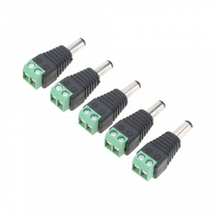 Mufa alimentare tata 2.1mm G101, conector DC jack 2.1 x 5.5mm, material PVC rezistent, tensiune maxima 36V DC, curent de lucru 4A, utilizare in sisteme de supraveghere CCTV, conexiune sigura si instalare usoara - Img 7
