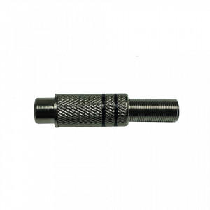 Mufa RCA mama metalica Mekpro MK044-RCAMN, constructie robusta din metal pentru conexiuni audio si video, culoare neagra, durabilitate ridicata, montaj facil pe cablu, contacte sigure pentru transfer de semnal fara pierderi