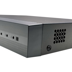 NVR 8 canale Hikvision HiWatch HWN-4108MH-8P(D), switch PoE 8 porturi integrat, rezolutie 4K Ultra HD, latime de banda 80Mbps, compresie H.265+, iesire video HDMI/VGA, suporta 1 HDD pana la 6TB, carcasa metalica 1U - Img 2