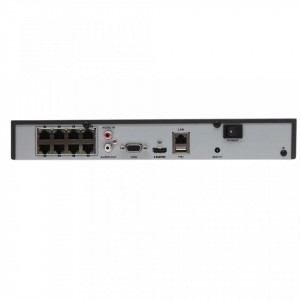 NVR IP HikVision DS-7608NI-K1/8P(B), 8 canale, rezolutie 4K UHD, 8 porturi PoE Plug & Play, compresie H.265+, latime banda 80Mbps, iesiri video independente HDMI/VGA, suporta 1 HDD, decodare 4 canale la 1080p, format compact 1U - Img 3