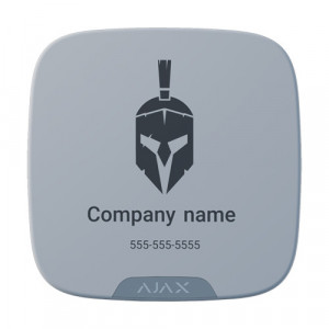 Placa personalizare Ajax logo pentru sirena de exterior StreetSirenLogo 1 buc. BrandPlate(W)-20380
