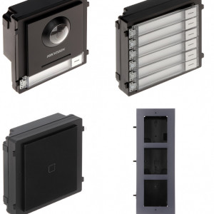 Post exterior HikVision 3 module ingropat DS-KD8003-IME1+DS-KD-M+DS-KD-KK+DS-KD-ACF3