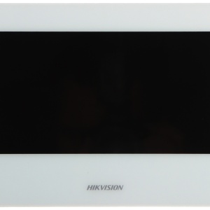 Post interior interfonie IP 2-wire HikVision DS-KH6320-WTE2-W, ecran tactil capacitiv 7 inch, Wi-Fi, suport card TF 32GB, 8 intrari alarma, deblocare de la distanta prin aplicatie, vizualizare camere live