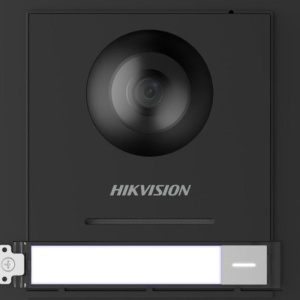 Post videointerfon IP HikVision DS-KD8003-IME1(B), camera 2MP Fisheye, IR, buton apel fizic, control 2 yale, alimentare PoE standard, protectie IP65, iesire 12V pentru yala, configurare remote Web