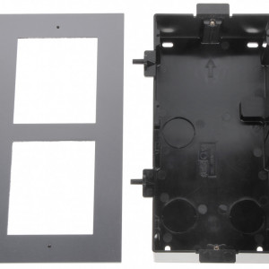 Rama montaj ingropat cu 2 module HikVision DS-KD-ACF2(Plastic) pentru post exterior modular, include doza incastrabila, capac frontal si accesorii instalare, material plastic rezistent, compatibila seria DS-KD8 - Img 4