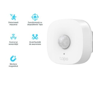Senzor de miscare inteligent TP‑Link Tapo T100, detectie pana la 7m, unghi reglabil 120°, sensibilitate ajustabila, alerte instant prin aplicatie, controleaza alte dispozitive Tapo, alimentare pe baterii cu autonomie 2 ani, montaj simplu - Img 2