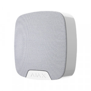 Sirena de interior wireless Ajax HomeSiren Jeweller, volum reglabil 81-105 dB, raza semnal 2000m, notificare sonora si LED, protectie anti-sabotaj, conectare LED extern, autonomie 3 ani, culoare alb - Img 4