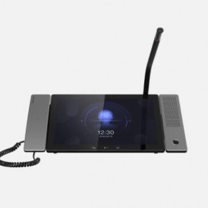 Statie de dispecerat videointerfon IP HikVision DS-KM9503 Ultra Series, ecran tactil 10.1-inch IPS, sistem Android, server SIP integrat 10000 dispozitive, suporta 128 camere IP, iesire HDMI, alimentare PoE, design premium