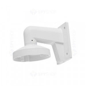 Suport de perete Hikvision DS-1473ZJ-155 pentru camere Dome, aliaj de aluminiu, culoare alb (Hikvision White), canal intern pentru gestionarea cablurilor, montaj exterior/interior, design robust