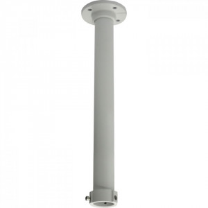 Suport de tavan tip pendul Hikvision DS-1662ZJ pentru camere PTZ, lungime brat 50cm, fabricat din aliaj de aluminiu, culoare Hikvision White, design robust pentru exterior si interior, ideal pentru montaj in spatii cu tavan inalt sau depozite