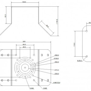 Suport montaj pe colt camera supraveghere Dahua PFA151, material otel SECC tratat, sarcina maxima 10kg, dimensiuni 243x170x138mm, rezistenta la temperaturi extreme, ideal pentru instalari profesionale la exterior sau interior - Img 4