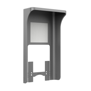 Suport montaj pe perete HikVision DS-KAB673-S1 pentru terminale de control acces, cu protectie anti-ploaie (visors), compatibil cu seria DS-K1T673, material PC durabil, dimensiuni 250 x 135 x 80 mm