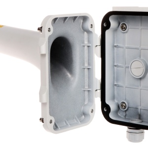 Suport montaj pe stalp Hikvision DS-1604ZJ-Pole pentru camere Speed Dome, fabricat din aliaj de aluminiu si otel, culoare alb (Hikvision White), montare verticala, rezistenta sporita la intemperii, design robust - Img 5