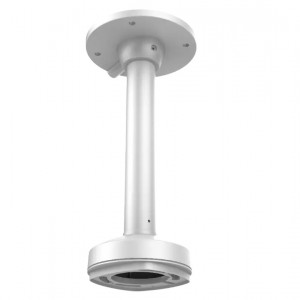 Suport tavan camera Hikvision DS-1271ZJ-120 tip pendul, compatibil cu camere Mini Dome, fabricat din aliaj de aluminiu, rezistent la exterior, culoare alb (Hikvision White), montaj fix