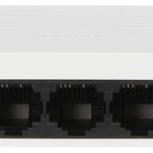 Switch de retea 5 Porturi HikVision DS-3E0105D-E, tehnologie Fast Ethernet 10/100 Mbps, arhitectura Store-and-forward, auto-learning MAC, instalare Plug and Play, design compact, montaj birou sau perete, carcasa plastic - Img 2