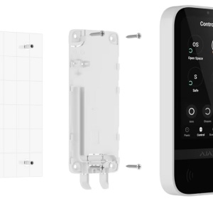Tastatura touchscreen wireless AJAX KeyPad TouchScreen (White), control intuitiv sistem alarma, ecran tactil, iluminare butoane, cod PIN, anti‑sabordaj, compatibila cu hub Ajax, blocare automata si instalare usoara - Img 2