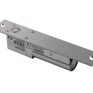 Yala electrica HikVision DS‑K4T100 Pro Series, inox lustruit si periat, tractiune 800 kg, curent 900 mA start/100 mA standby, 500000 operatii, pentru usi lemn/sticla/metal/antifoc, iesire semnal status