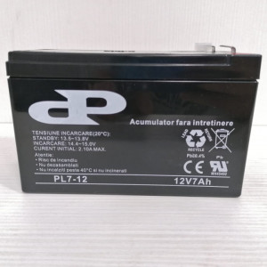 Acumulator plumb-acid Pilot PL7AH, tensiune 12V, capacitate 7Ah, borne tip T1, dimensiuni 151x65x93mm, greutate 2.03kg, ideal pentru sisteme de backup UPS, centrale de efractie, sisteme de incendiu si echipamente de securitate - Img 2