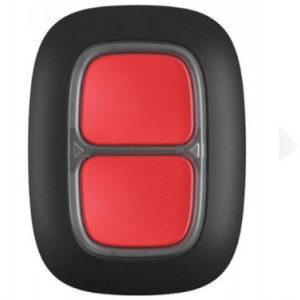 Buton de panica wireless Ajax DoubleButton Jeweller, protectie la apasare accidentala, confirmare alarma, raza 1300m, autonomie 5 ani, protectie IP55, comunicare criptata
