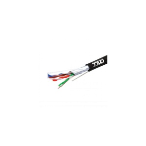 Cablu retea cat.5e SUFA cupri integral 0.5 manta, negru, tambur 500m TED Wire Expert TED002402 BBB
