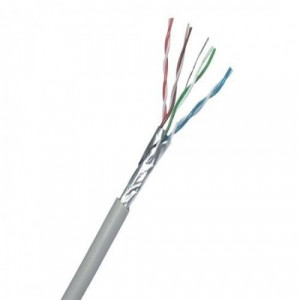 Cablu retea UTPcat.6eLancomm, conductor cupru-aluminiu 0.575mm, 4 perechi torsadate cu despartitor in cruce, frecventa 250MHz, manta PVC gri, ideal pentru retele Gigabit si sisteme de supraveghere, rola 10m