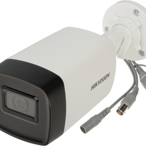 Camera supraveghere analogica HikVision bullet 5MP DS-2CE17H0T-IT3FS(3.6mm), rezolutie 2560x1944, EXIR 2.0 IR 40m, built-in Mic, Audio over Coaxial, protectie IP67, 4 in 1 semnal TVI/AHD/CVI/CVBS - Img 2