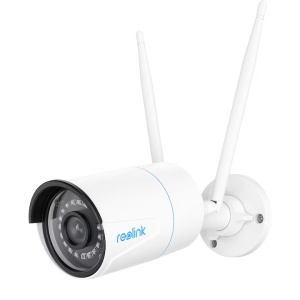 Camera supraveghere exterior Reolink 5MP W320 Super HD Wi-Fi Dual-Band 2.4/5 GHz, vedere nocturna 30m, detectie inteligenta persoane, vehicule si animale, protectie intemperii IP67, audio, slot card MicroSD, acces App