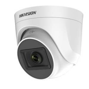 Camera supraveghere interior Turret 5 MP HikVision DS-2CE76H0T-ITPF(2.8mm)(C), Turbo HD, tehnologie EXIR 2.0 (IR 20m), 4 in 1 (TVI/AHD/CVI/CVBS), rezolutie 2560 x 1944, lentila fixa, carcasa compacta, instalare usoara