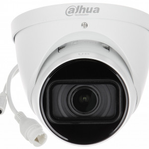 Camera supraveghere IP Dome 4 MP Dahua IPC-HDW2431T-ZS-27135-S2, lentila varifocala motorizata (2.8-12mm), Smart IR 40m, WDR 120dB, compresie H.265+, protectie IP67, slot card SD pana la 256GB, analiza video IVS, PoE