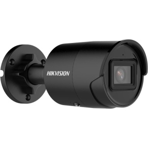 Camera supraveghere IP HikVision bullet 4MP DS‑2CD2046G2H‑IU(2.8mm)(Black)(eF) Darkfighter pentru lumina slaba, WDR 120 dB, H.265+, microfon integrat pentru audio in timp real, detectie persoane si vehicule, rezistenta la apa si praf IP67
