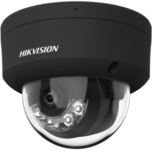 Camera supraveghere IP Hikvision dome 8MP DS‑2CD2183G2‑LIS2U(2.8mm)(Black), AcuSense detectie persoane si vehicule, Smart Hybrid Light cu 4 moduri iluminare, dual‑microfon audio, WDR 120 dB, H.265+, microSD 512 GB, IP67 si IK10