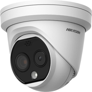 Camera supraveghere IP HikVision turret 4MP DS-2TD1217B-6/PA(6.1-8mm) HeatPro, termica si optica, detectie incendiu, alarma temperatura, protectie perimetrala inteligenta, stroboscop si alarma audio, rezolutie termica 160x120