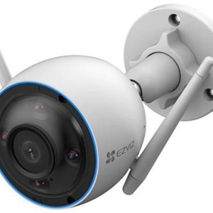 Camera supraveghere IP Wi-Fi Ezviz Bullet 3MP CS-H3 (3MP), exterior, Color Night Vision, IR 30m, lentila 2.8mm, detectie AI persoane si vehicule, slot card 512GB, IP67, Digital WDR, 3D DNR, compatibil Alexa si Google