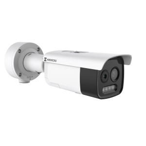 Cameră supraveghere termică și optică Bi-spectrum Network Bullet HikVision HM-TD2628-7/G1/T3A 256x192, 12μm, NETD ≤25mK, AI Model detectare extinsă uman/vehicul, Smart Hybrid Light, Alarmă temperatură, Detectare incendiu și fum