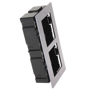 Carcasa interfon montaj ingropat HikVision DS-KD-ACF2/S, rama modulara pentru 2 module, material otel inoxidabil de inalta calitate, include doza incastrabila, suruburi capac si accesorii necesare instalarii - Img 4