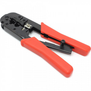 Cleste sertizat profesional HT568R, compatibil cu mufe RJ45 (8P8C), RJ11 (6P4C) si RJ12 (6P6C), functie taiere si dezizolare cablu, sertizare precisa pentru conductor plin sau multifilar, design ergonomic