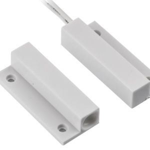Contact magnetic IP OEM ND-MC13S-W-10, culoare alba, material plastic, montare aparenta, interspatiu 20 mm, dimensiuni 34x14x8 mm, set 10 bucati, compatibil cu centrale efractie si senzori usa/fereastra