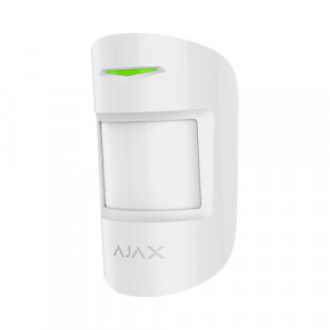 Detector de miscare wireless Ajax MotionProtect Plus Jeweller, PIR si microunde 24GHz, distanta detectie 12m, imunitate animale 20kg, raza semnal 1200m, autonomie 5 ani, culoare alb, design modern - Img 2