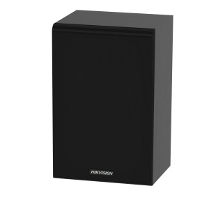 Difuzor secundar tip cabinet Hikvision DS‑QAZ0110G1‑S 10W, omnidirectional, 100Hz‑20kHz raspuns frecventa, 90dB sensibilitate, 98dB SPL max, 8Ω, intrare audio rezistiva, material lemn, negru - Img 3