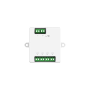 Distribuitor videointerfon 2 fire Hikvision DS-KAD7061EY, 4 canale pentru monitoare de interior, suporta cascadare, design compact pentru spatii inguste, 6 indicatori LED status, nu necesita alimentare separata